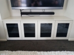 Entertainment Unit with Smoked Glass Doors